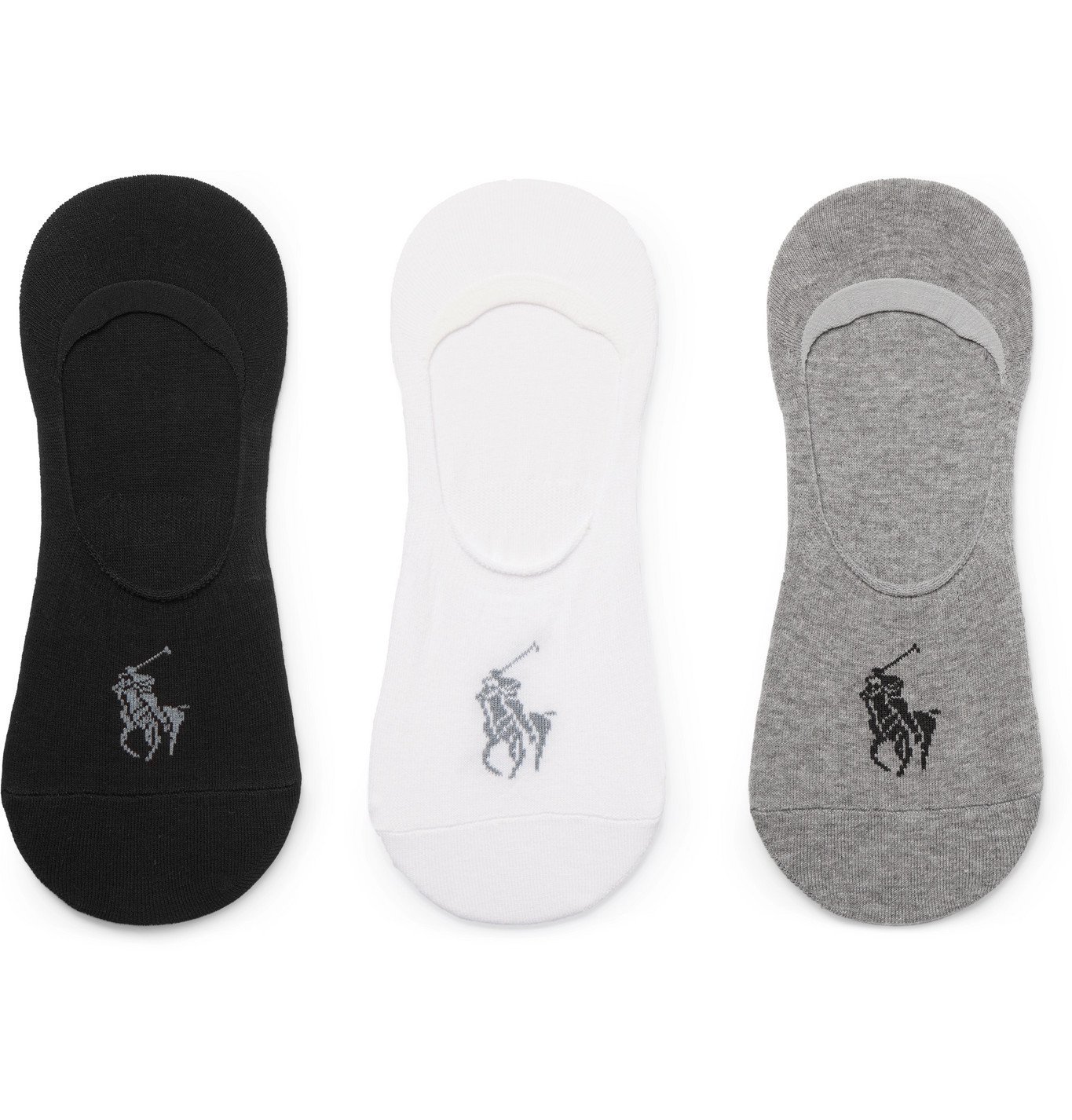 Polo Ralph Lauren - Three-Pack Stretch Cotton-Blend No-Show Socks - Multi  Polo Ralph Lauren