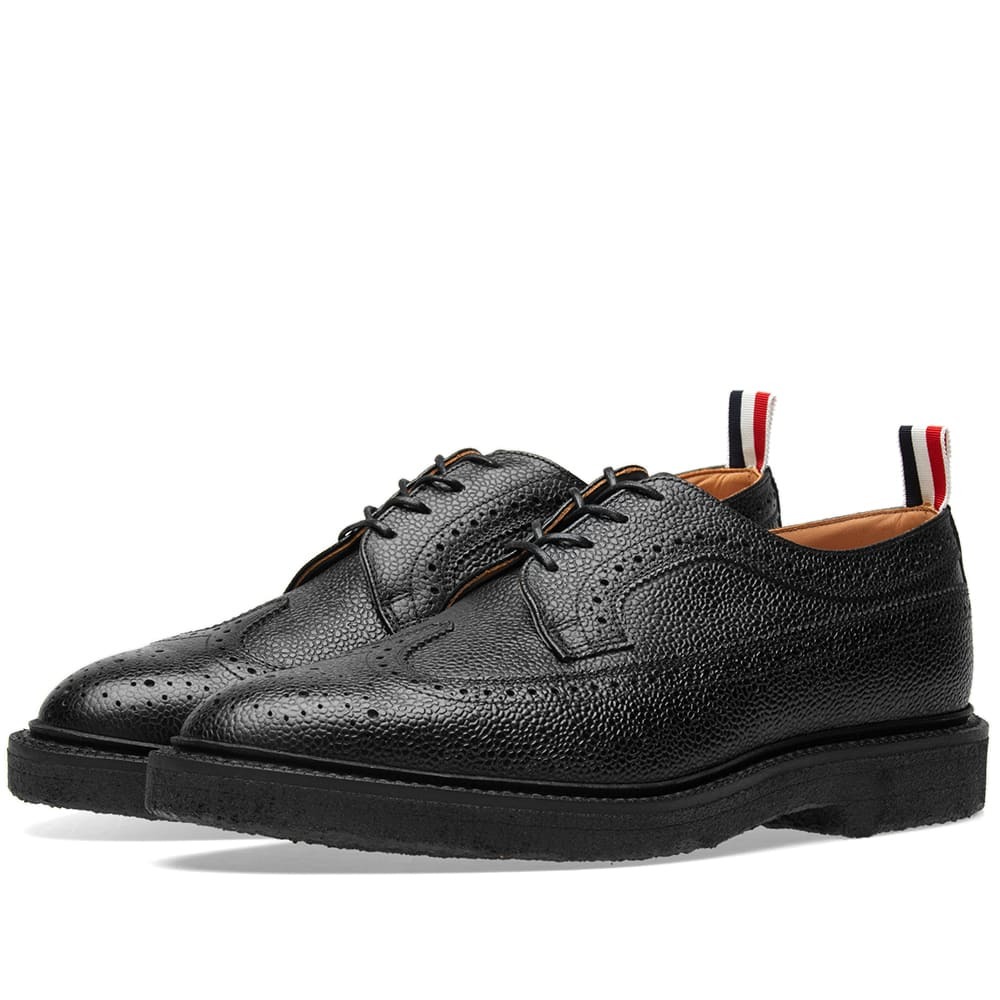 Thom Browne Classic Crepe Sole Longwing Brogue Black Thom Browne