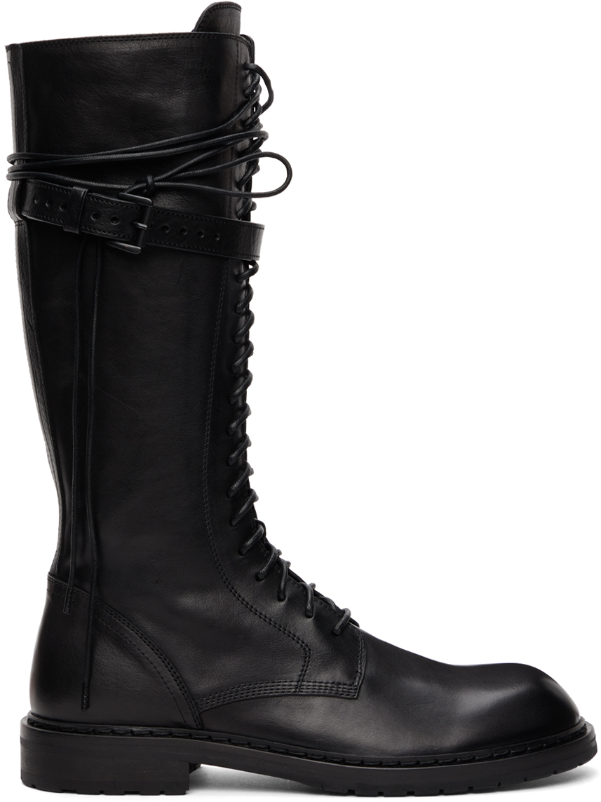 ann-demeulemeester-black-leather-knee-high-boots-ann-demeulemeester