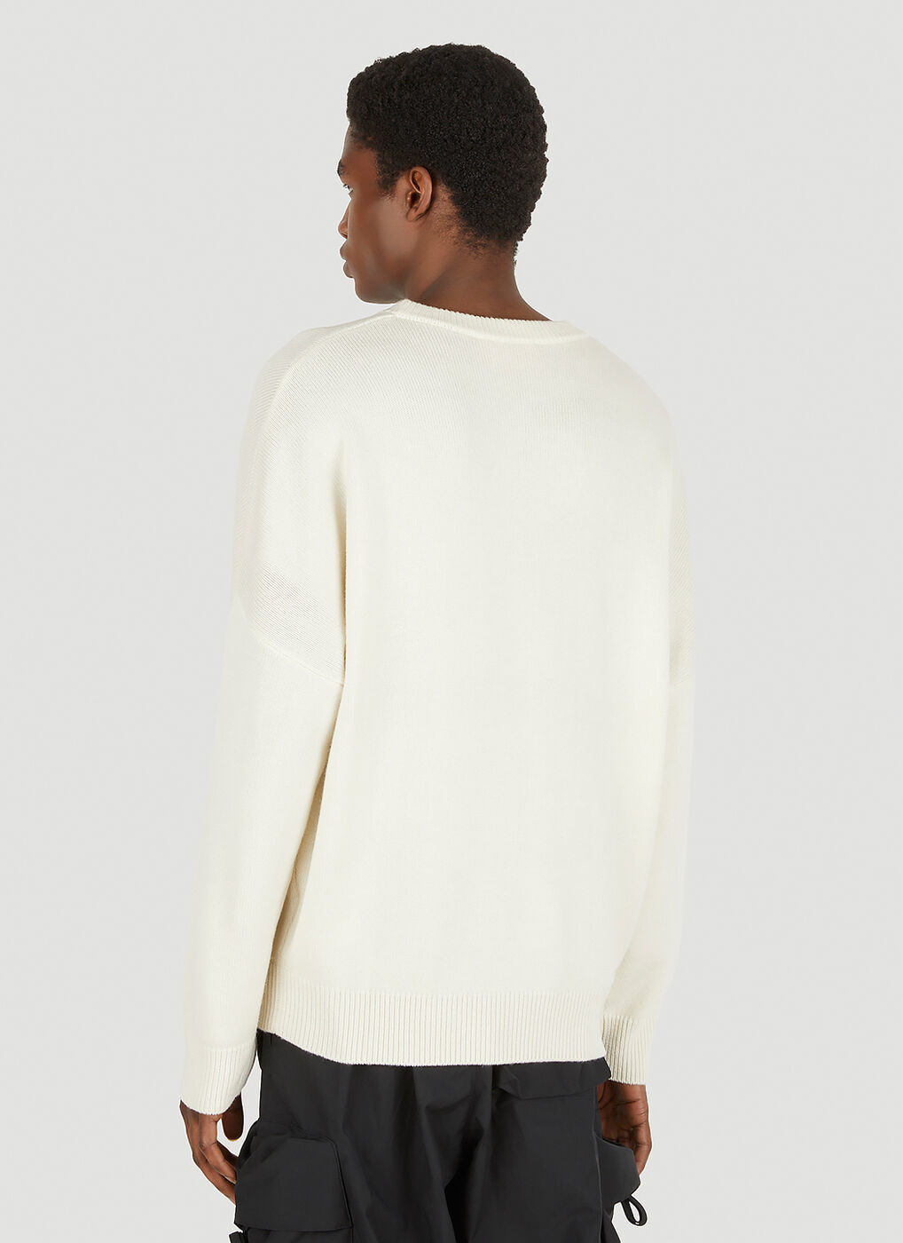 Selfie Crewneck Sweater in White