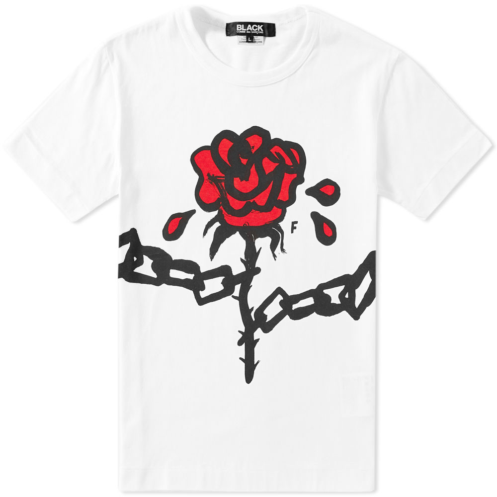 comme des garçons t shirt rose