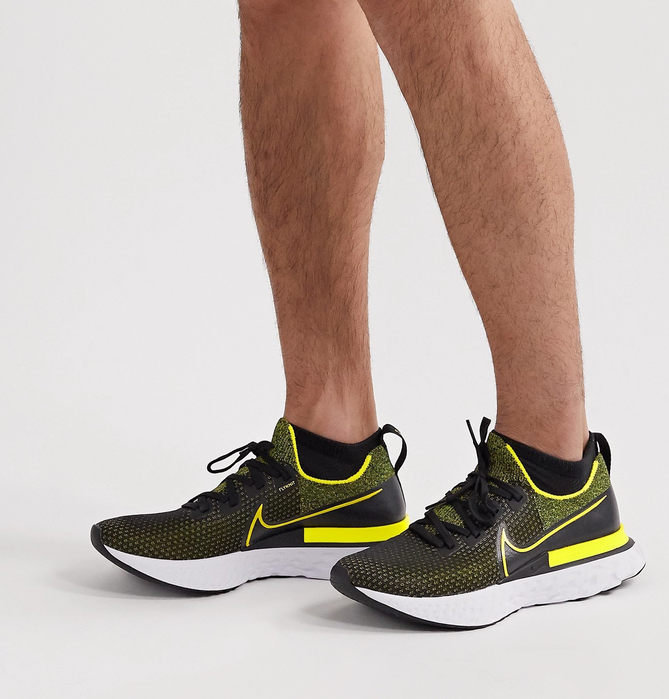 Nike Running - React Infinity Run Flyknit Running Sneakers - Black 