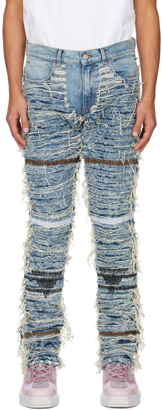 1017 ALYX 9SM Blue Blackmeans Edition 6 Pocket Jeans