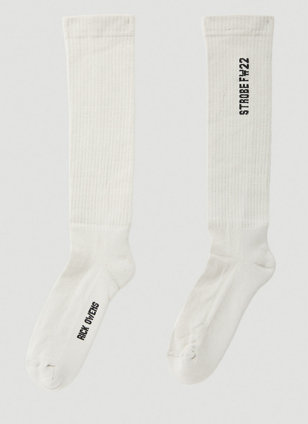 Logo Intarsia Socks in Cream