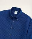 Brooks Brothers Men's Stretch Milano Slim-Fit Sport Shirt, Non-Iron Gingham Oxford | Blue