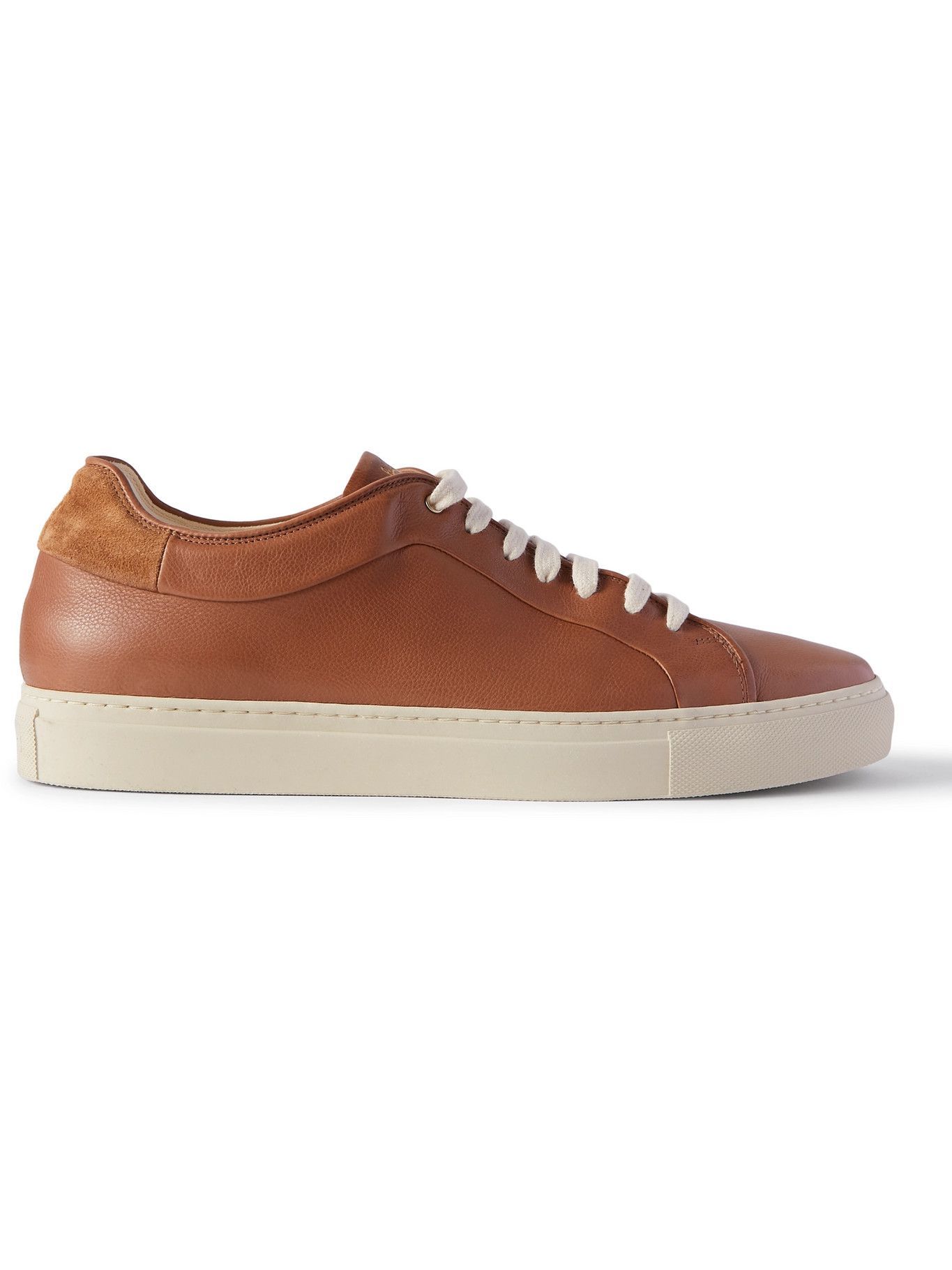 Paul Smith - Basso Suede-Trimmed Full-Grain Leather Sneakers - Brown ...