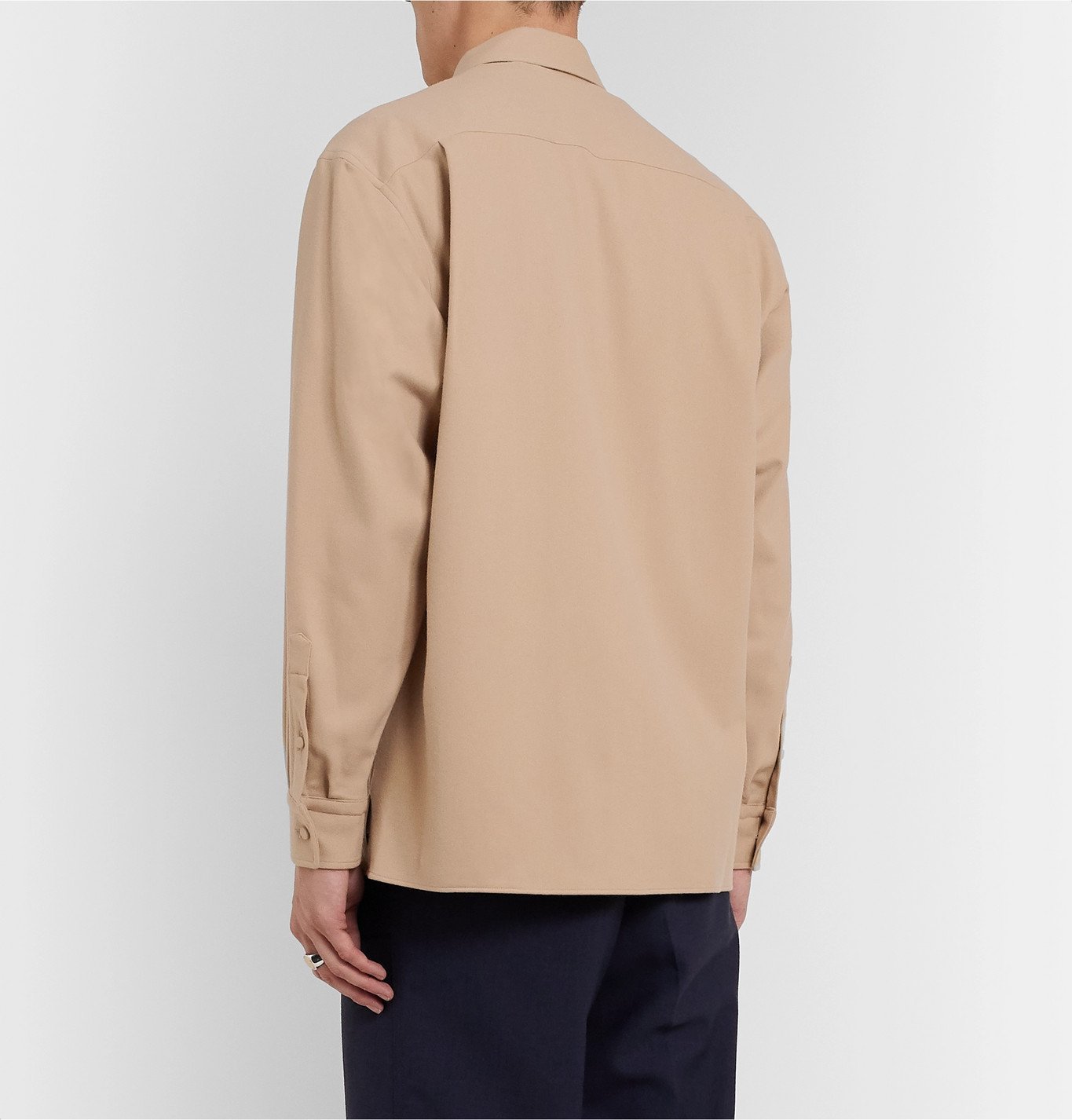 Auralee - Wool-Flannel Shirt Jacket - Neutrals Auralee