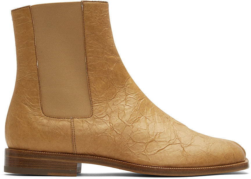 Maison Margiela Tan Tabi Chelsea Boots 