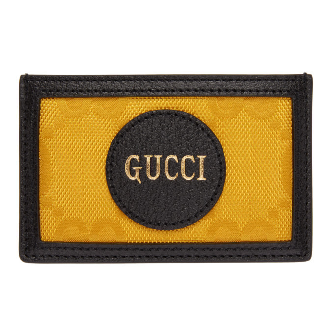 yellow gucci card holder