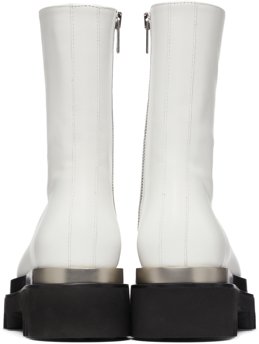 Peter Do White Metal Tip Combat Boots Peter Do