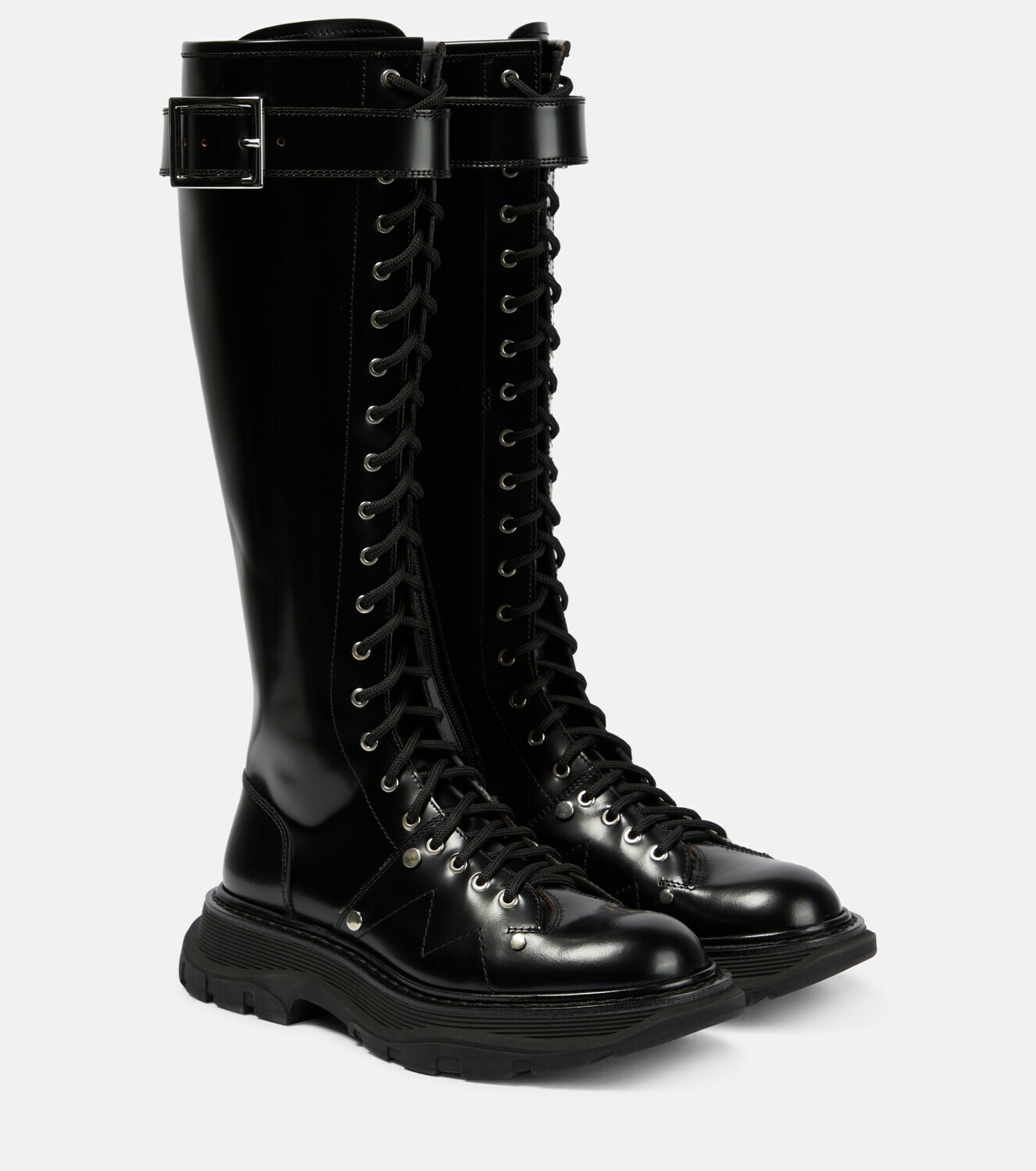 Alexander McQueen - Leather knee-high boots Alexander McQueen