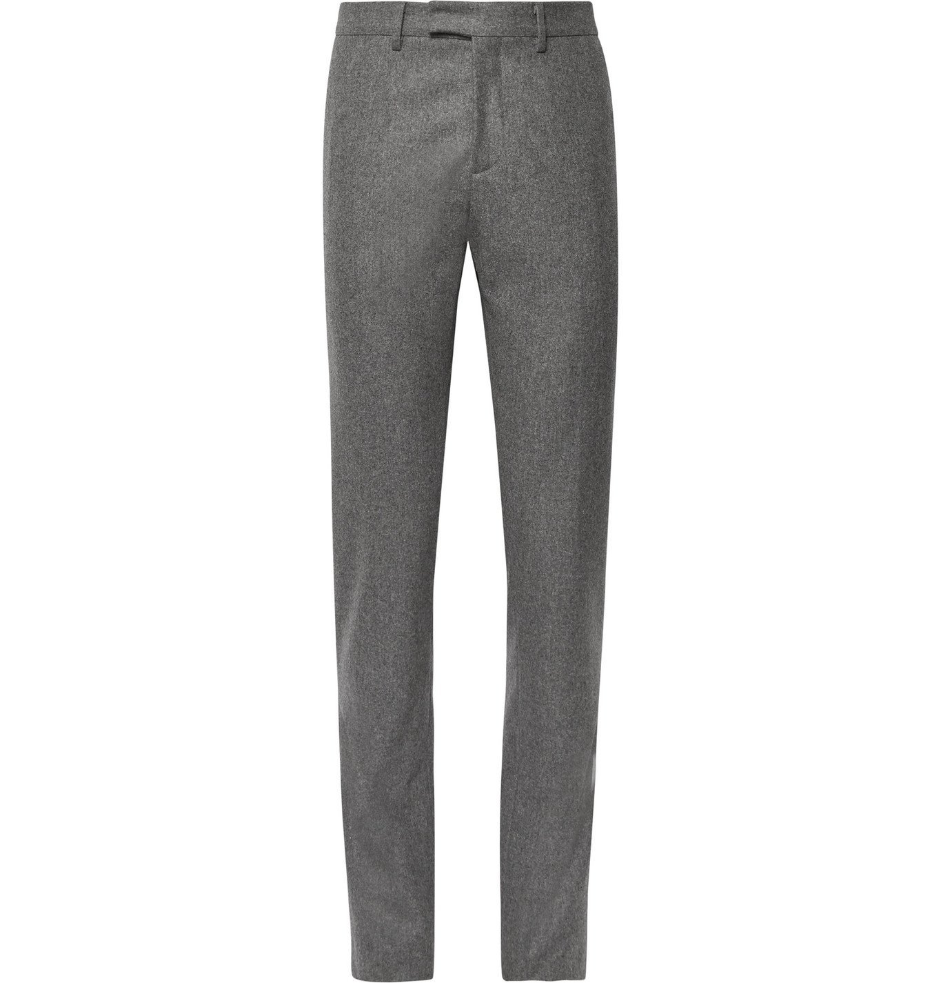 slim wool flannel suit trouser