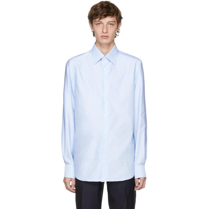 Brioni Blue Slim-Fit Dress Shirt Brioni