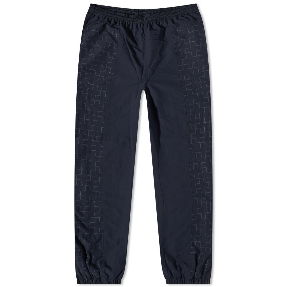 Blue Blue Japan Men's Nylon Reflective Print Warm Up Pant in Indigo
