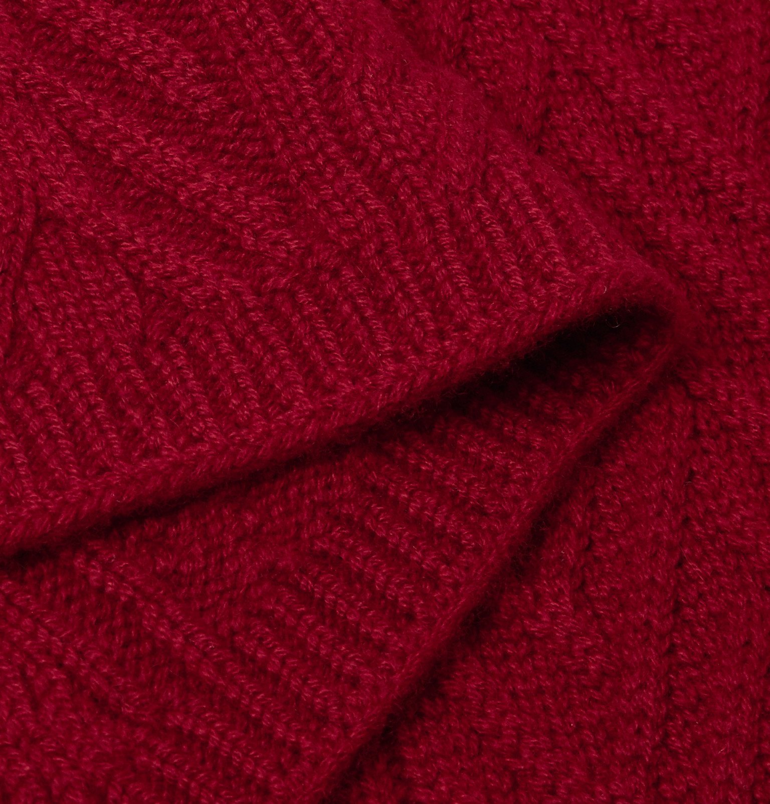 Loro Piana - Baby Cashmere Cable-Knit Scarf - Red Loro Piana