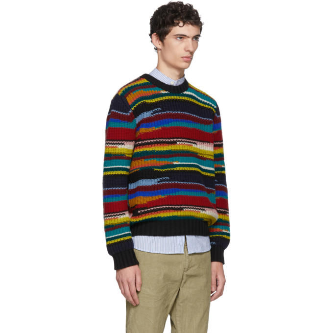 Missoni Multicolor Stripe Crewneck Sweater Missoni