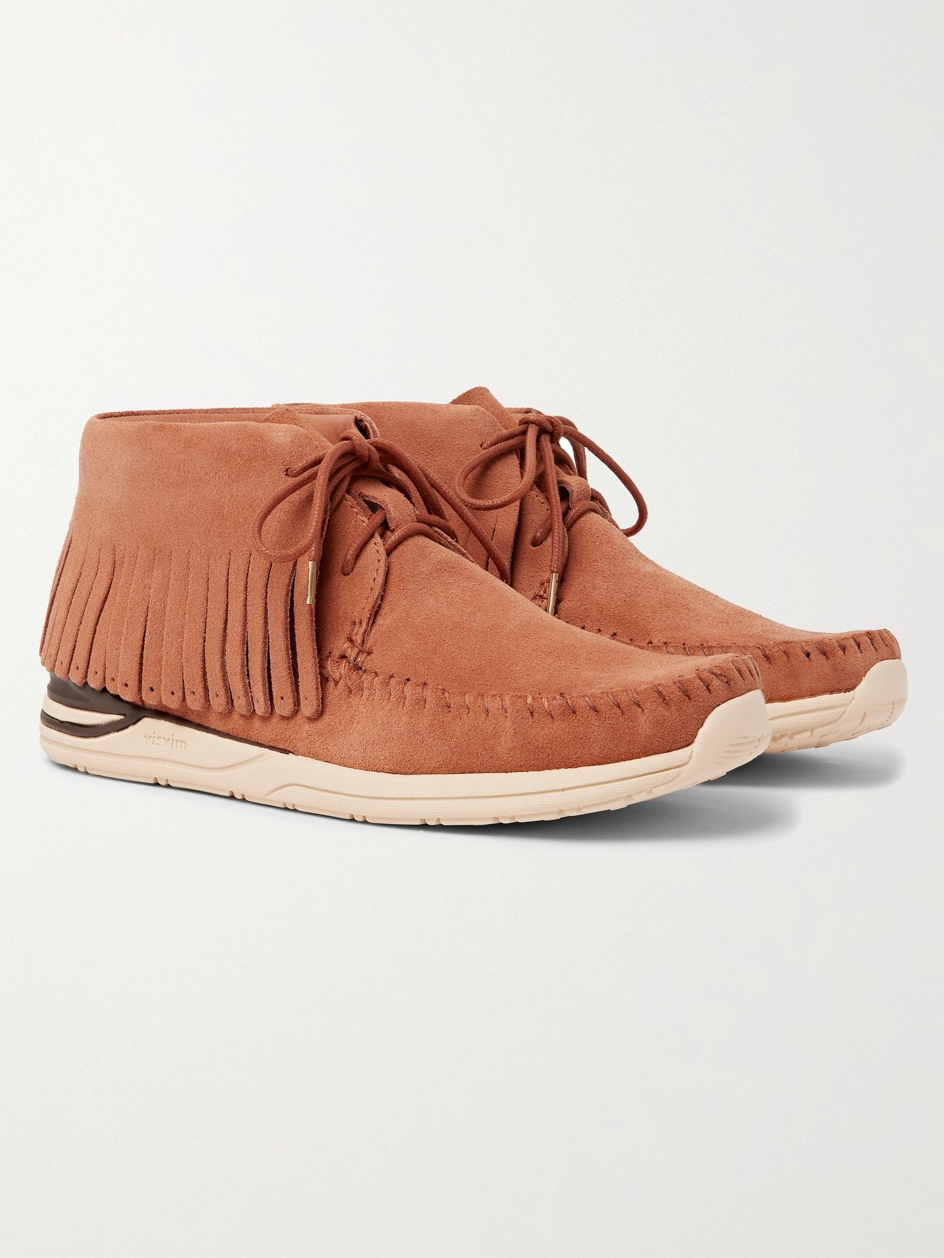 visvim - Shaman-Folk Fringed Suede High-Top Sneakers - Brown Visvim