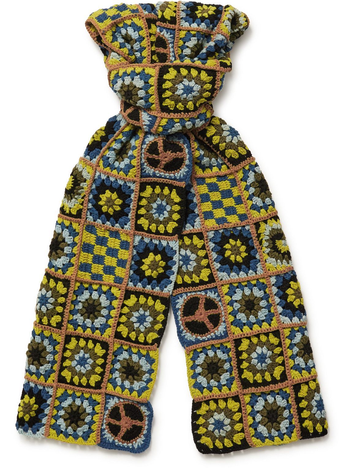 Story Mfg. Piece CrochetKnit Cotton Scarf Story Mfg.