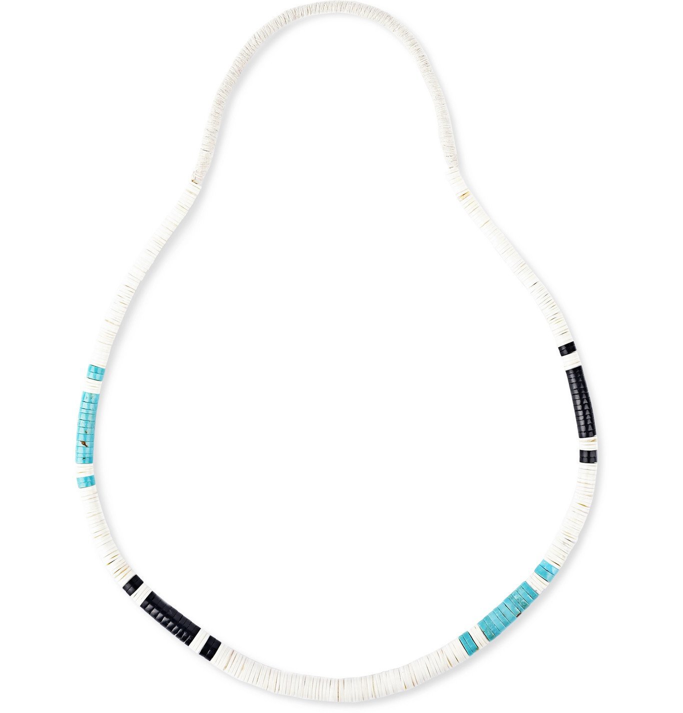 Turquoise & white shell necklace