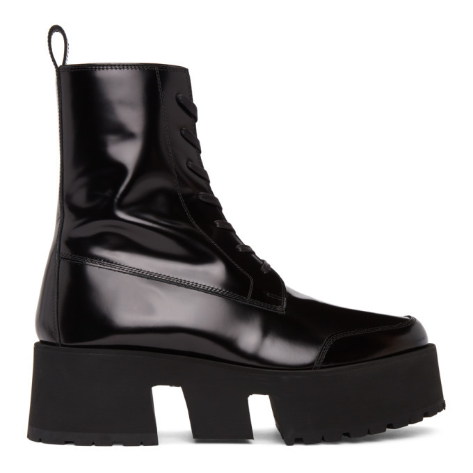 Enfants Riches Deprimes Black Leather Les Stompeurs Boots Enfants ...