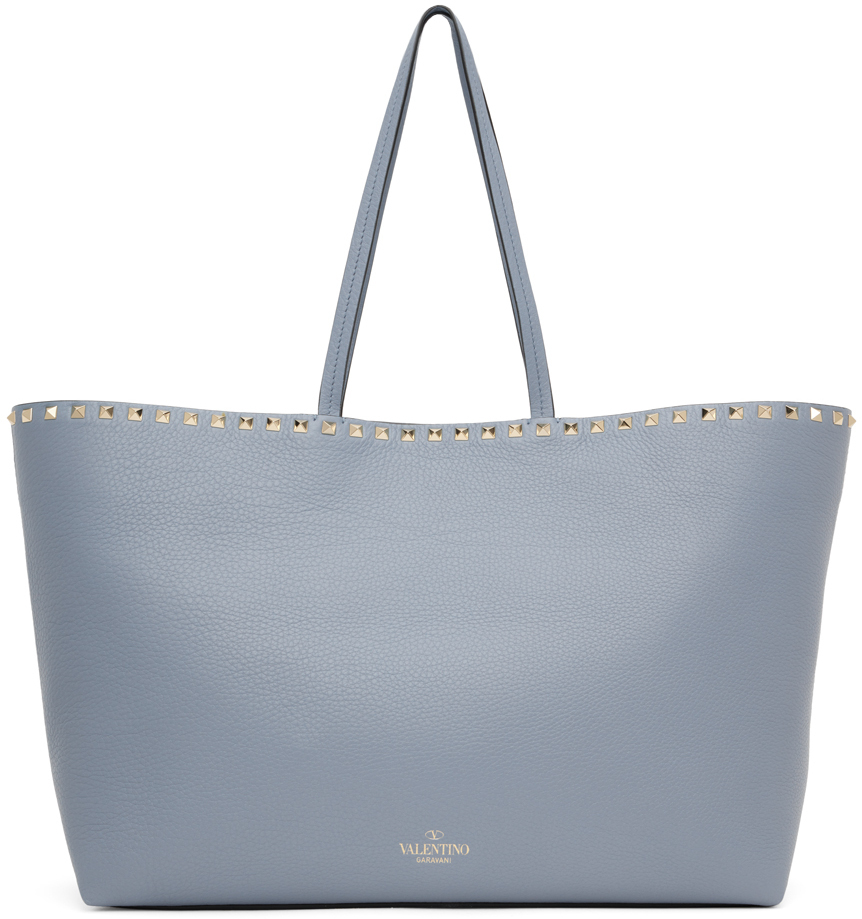 Valentino Garavani Blue Large Rockstud Tote Valentino Garavani