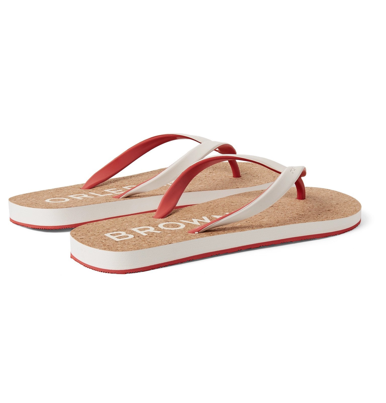 Orlebar Brown Haston Rubber and Cork Flip Flops White Orlebar Brown