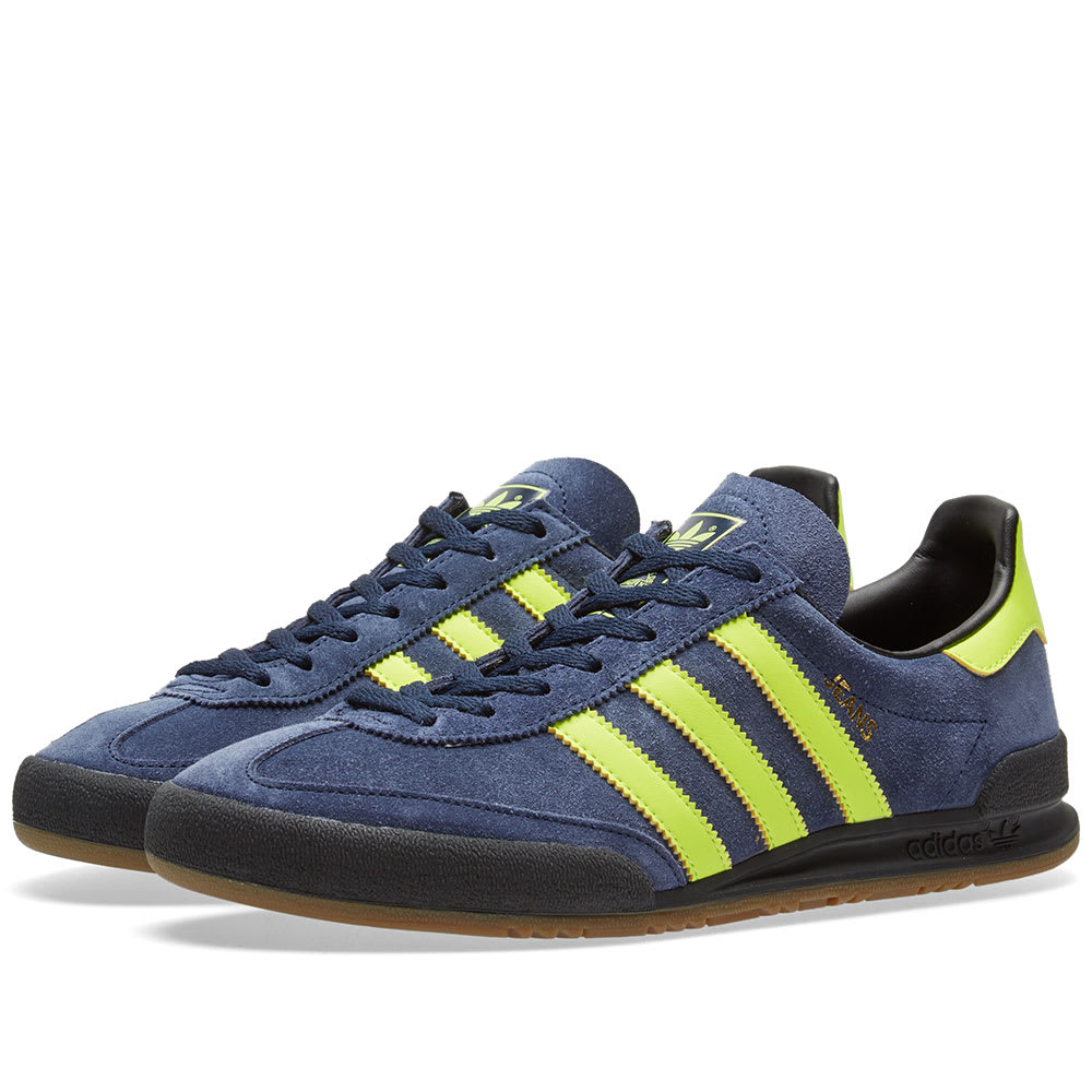 adidas jeans blue yellow
