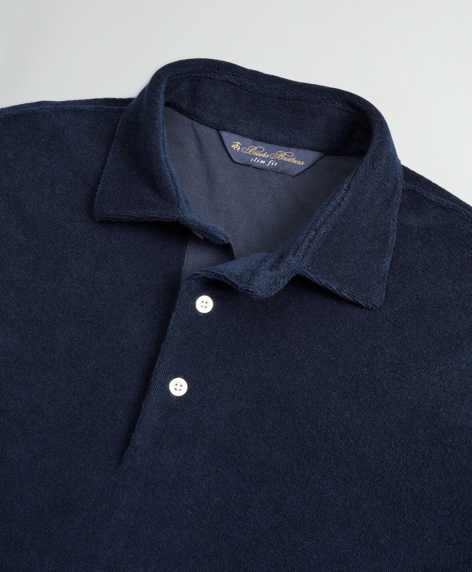 Brooks Brothers Men's Terry Cloth Polo Shirt | Navy
