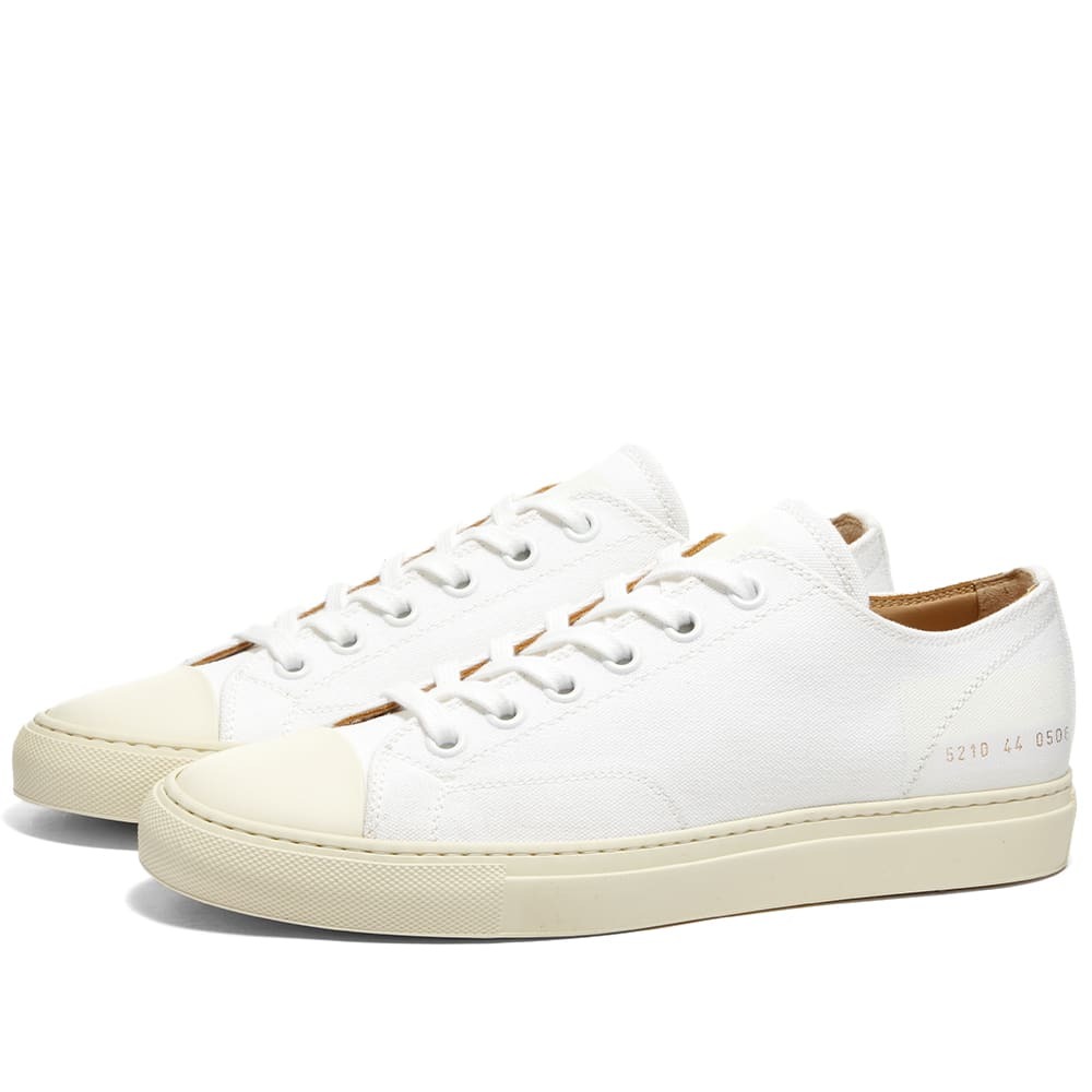 Common Projects Tournament Low Canvas in White Common Projects