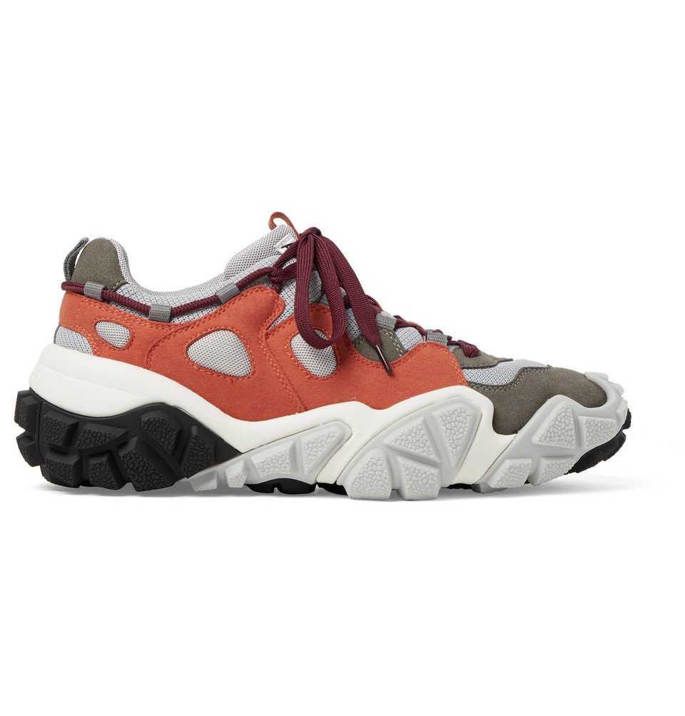 Acne Studios - Boltzer Rubber-Trimmed Suede and Mesh Sneakers - Orange ...