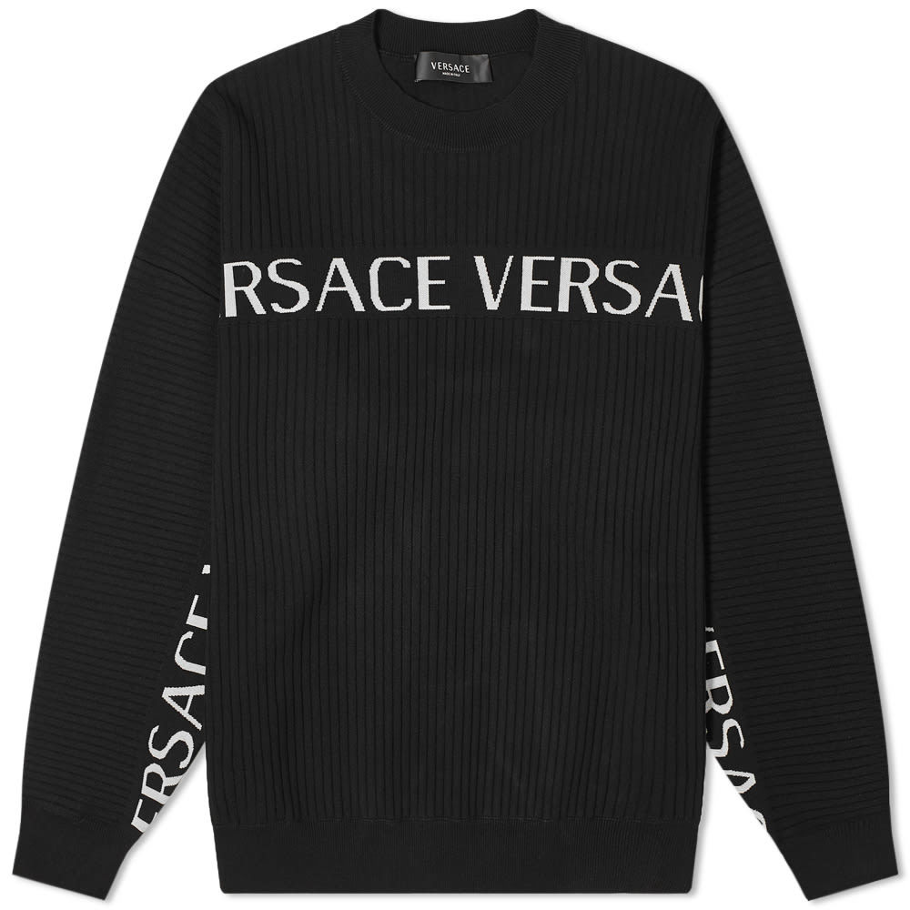 Versace Panel Logo Crew Knit Versace