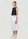 Pleated Wrap Skirt in White