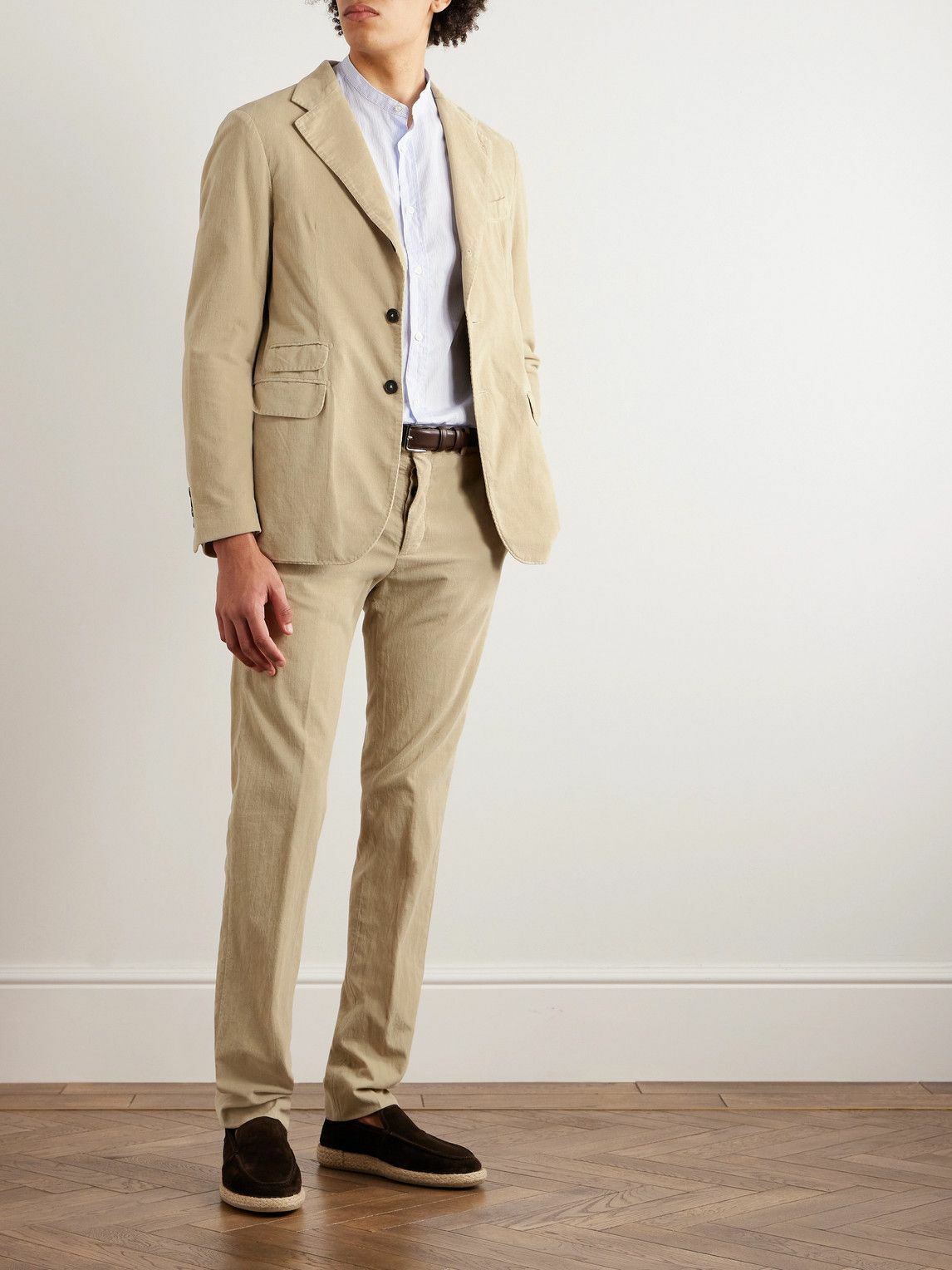 Massimo Alba - Sloop Slim-Fit Cotton-Corduroy Suit - Brown Massimo Alba