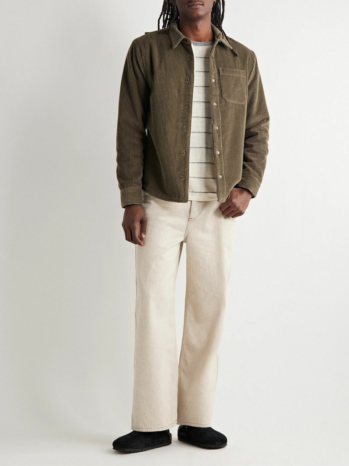 James Perse - Faux Shearling-Lined Cotton-Blend Corduroy Overshirt