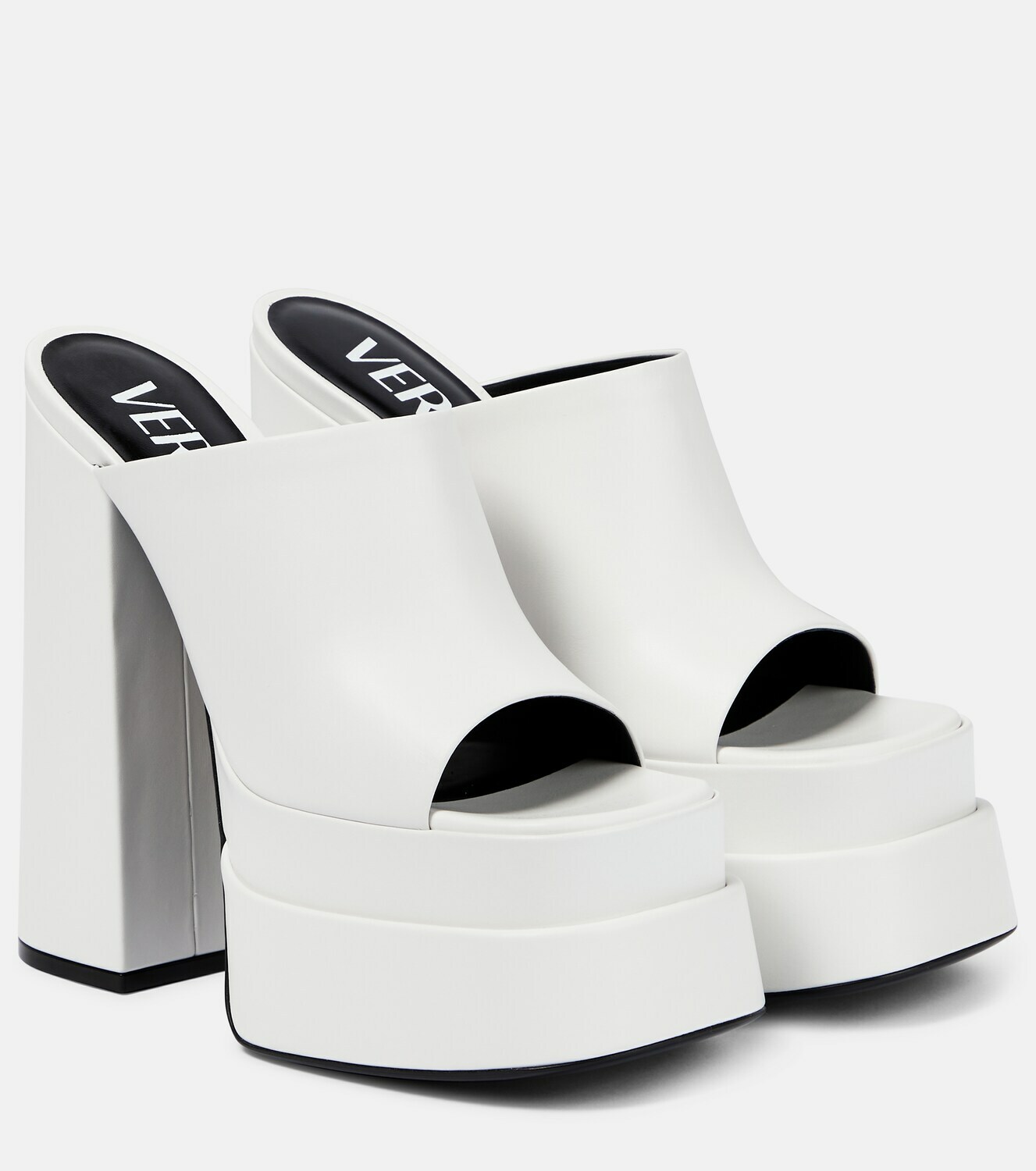 Versace - Leather platform mules Versace