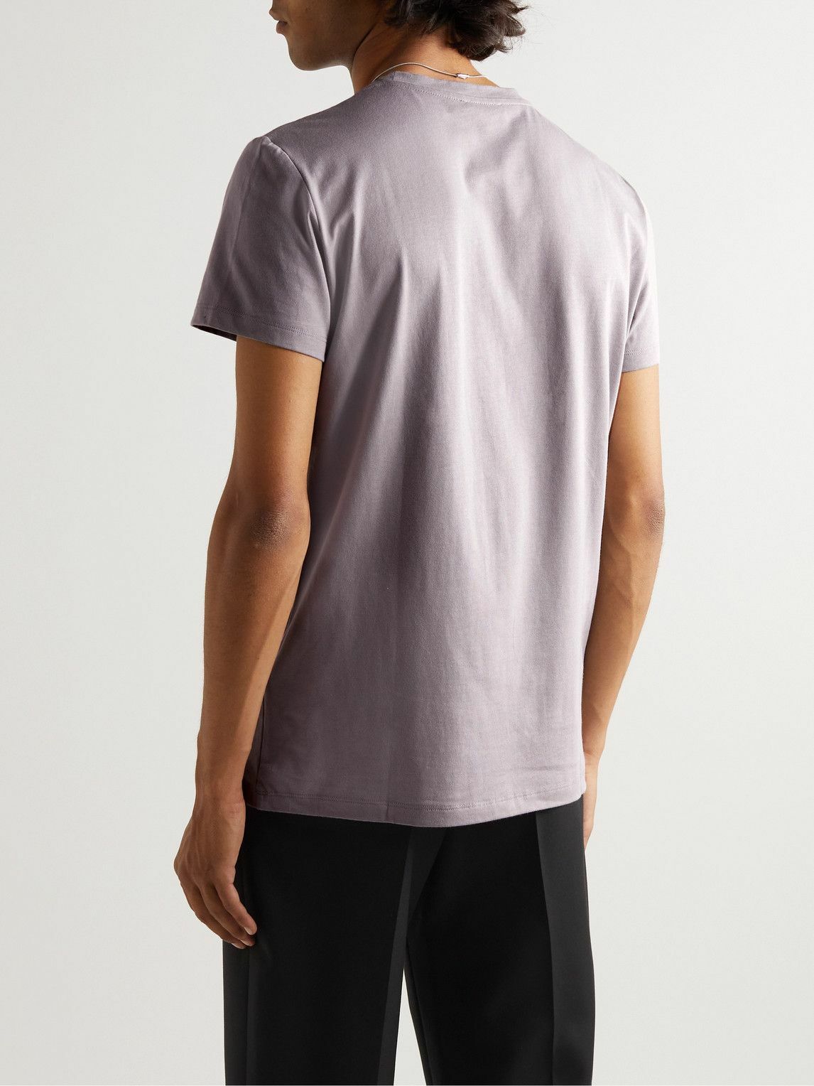 purple balmain t shirt
