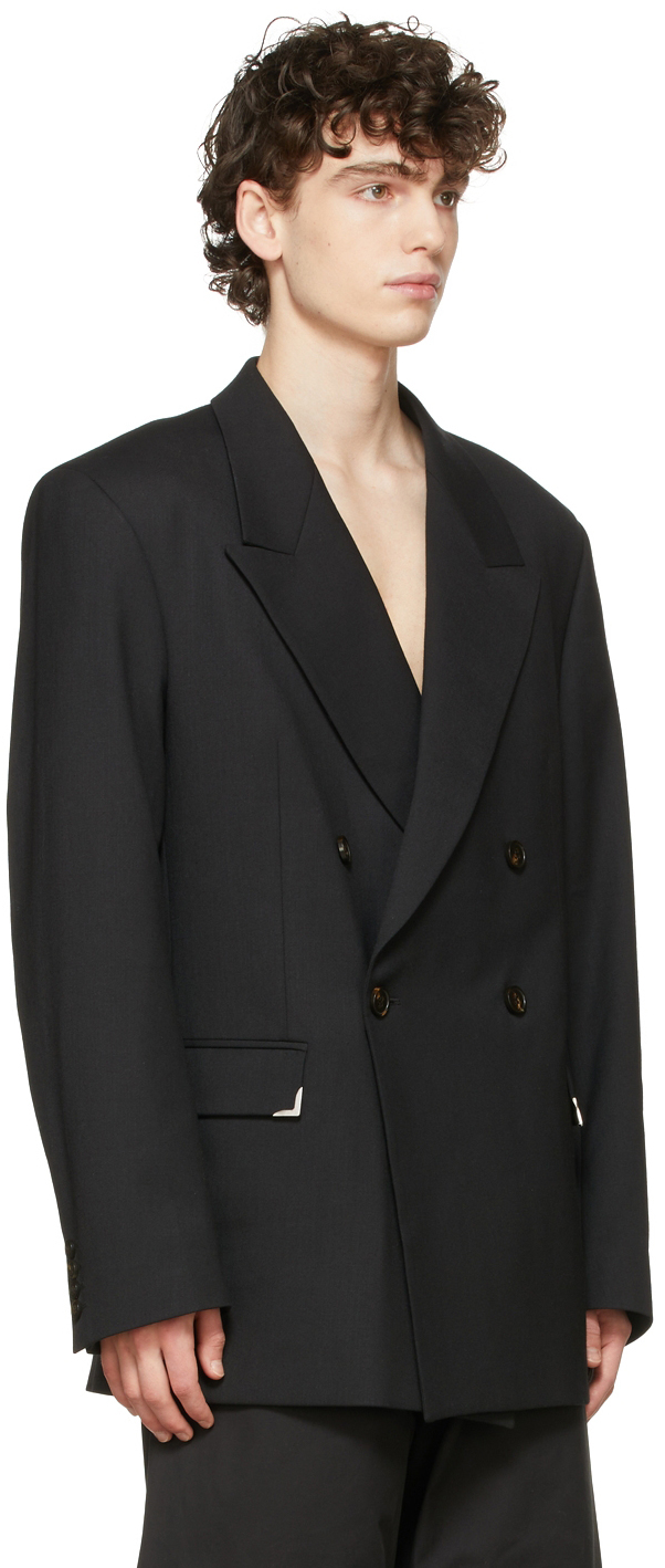 Han Kjobenhavn SSENSE Exclusive Black Boxy Suit Blazer Han Kjobenhavn