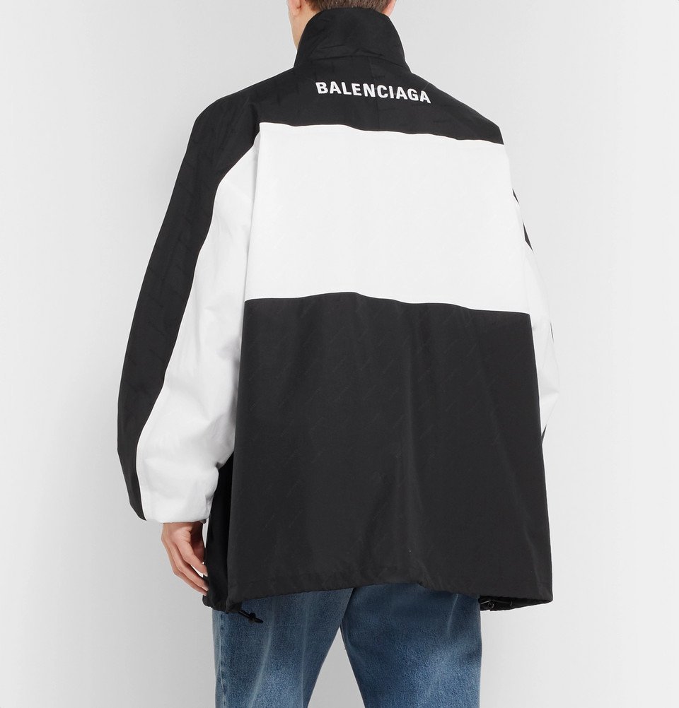 Balenciaga - Oversized Logo-Embroidered Cotton Jacket - Black Balenciaga
