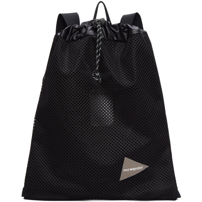 and Wander Black Mesh Backpack and Wander