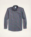 Brooks Brothers Men's Regent Regular-Fit Original Broadcloth Sport Shirt, Tartan | Blue/Red