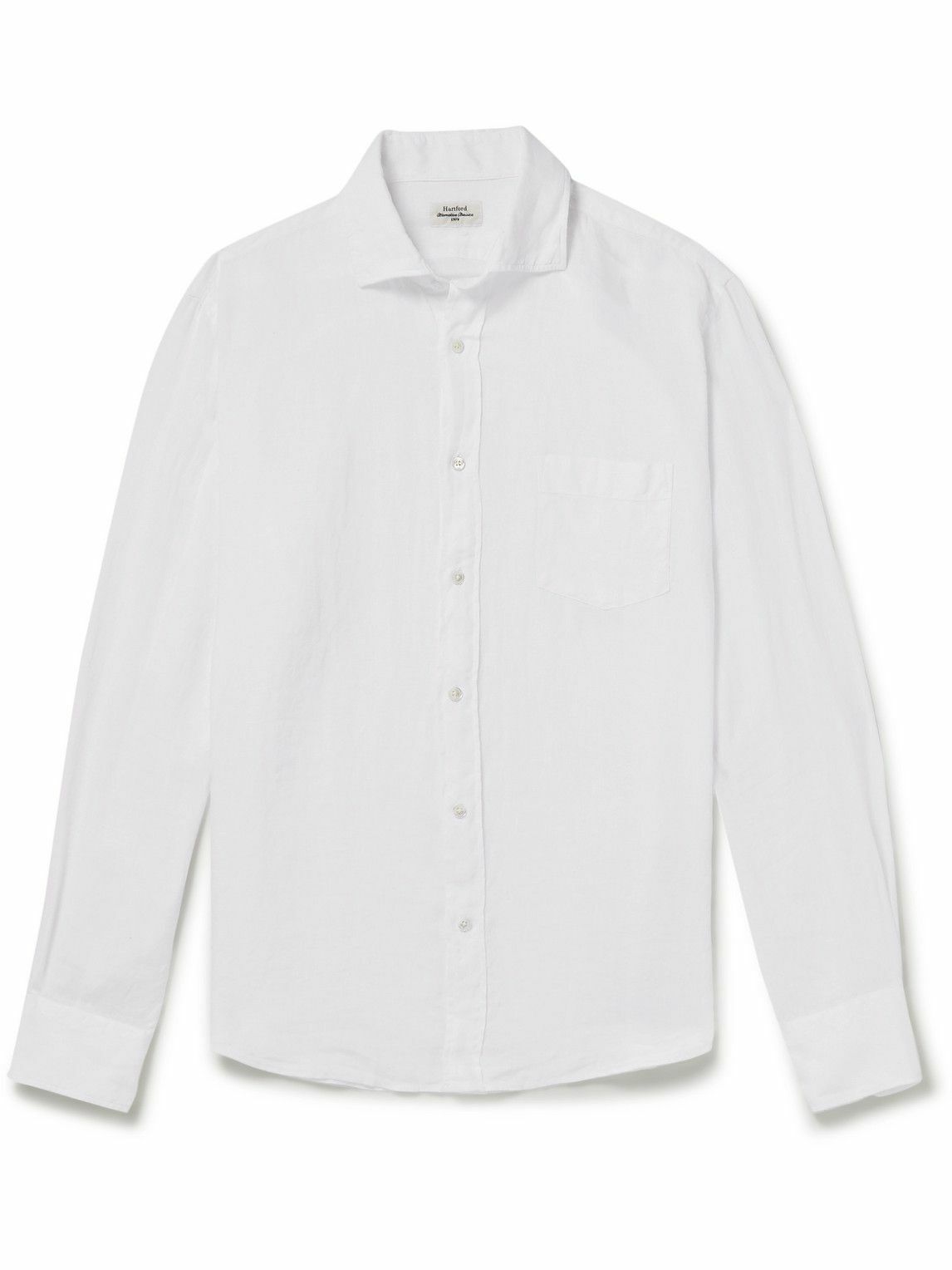 Hartford - Paul Pat Linen Shirt - White Hartford