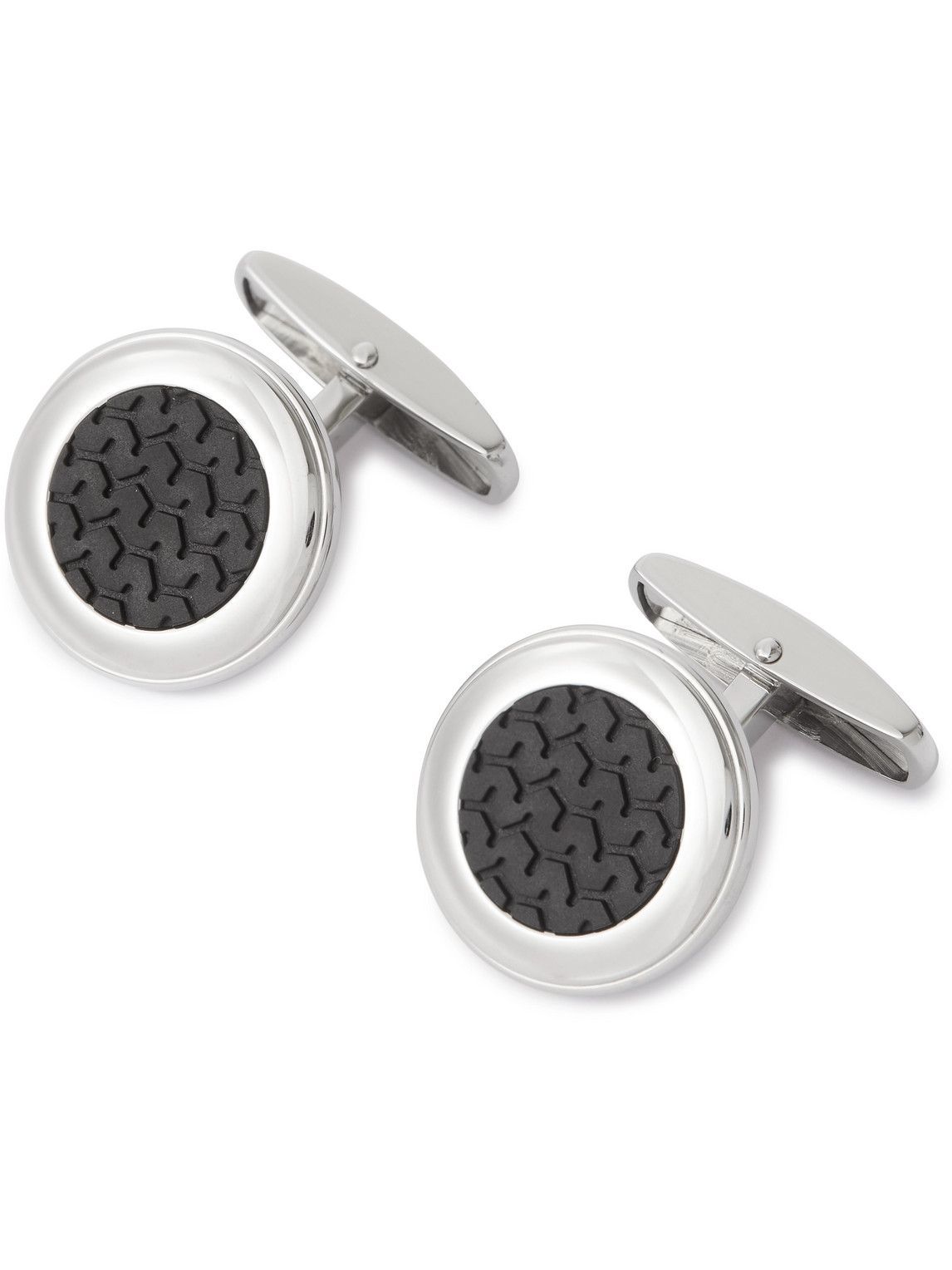 Chopard Mille Miglia Stainless Steel and Rubber Cufflinks Chopard