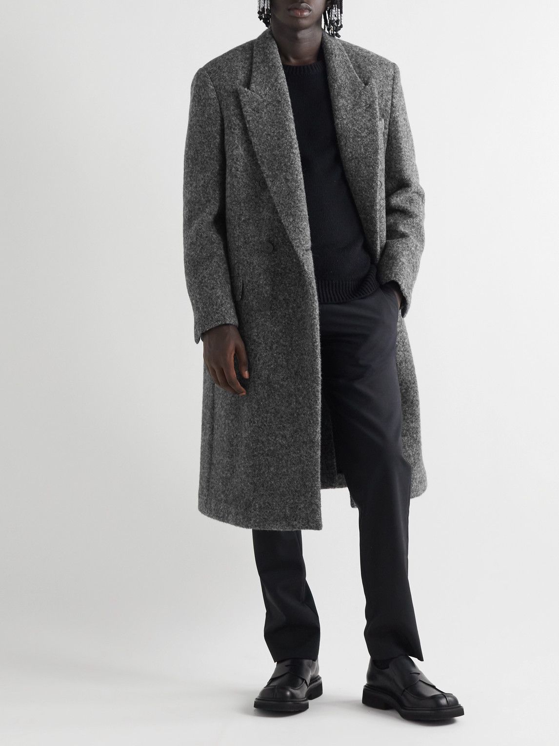 Fendi - Double-Breasted Alpaca-Blend Coat - Gray Fendi