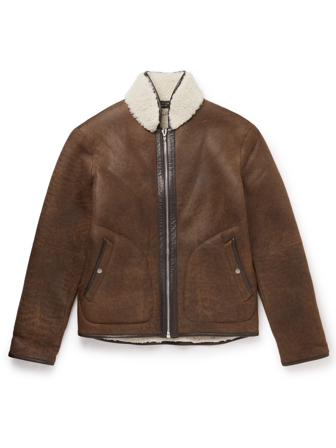 Rag & Bone - Elliot Shearling Jacket - Brown Rag and Bone