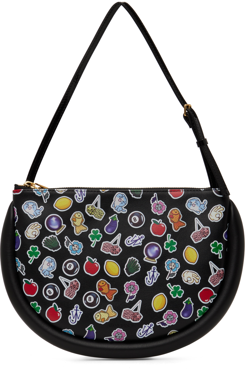 JW Anderson Black Bumper Moon Bag JW Anderson