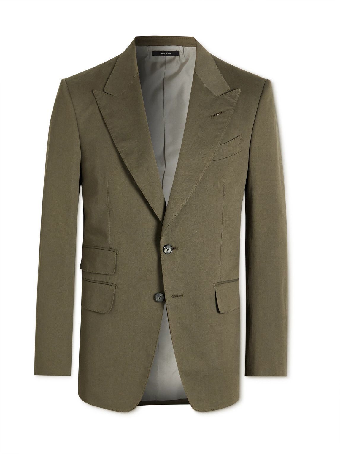 TOM FORD - Shelton Slim-Fit Cotton-Blend Twill Suit Jacket - Green TOM FORD