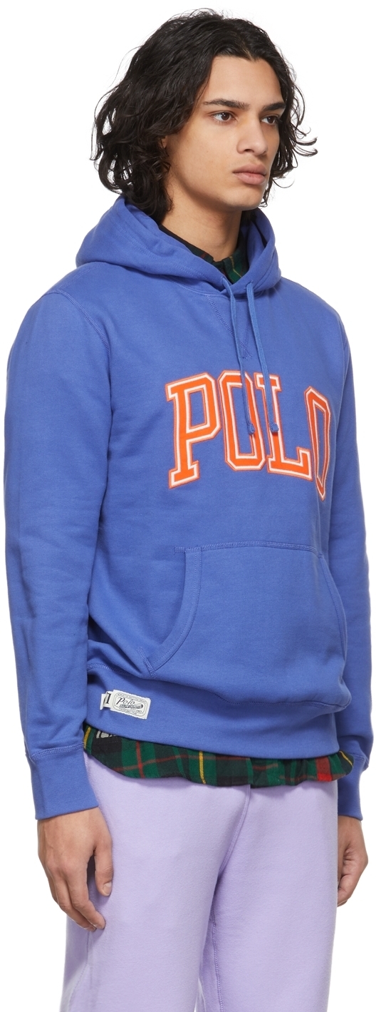 Polo Ralph Lauren Blue RL Fleece Logo Hoodie Polo Ralph Lauren