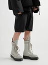Rick Owens - Dr. Martens Leather and Calf Hair Boots - Neutrals