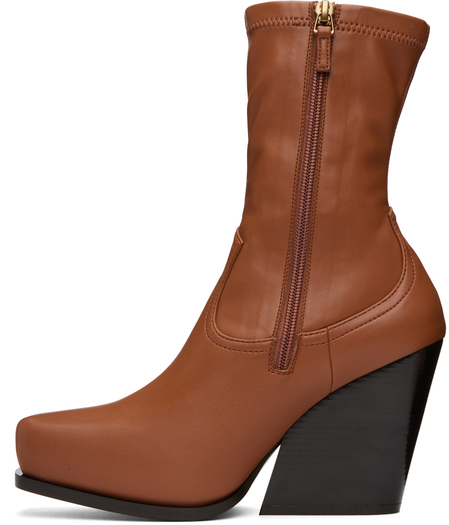 Stella McCartney Brown Cowboy Ankle Boots Stella McCartney