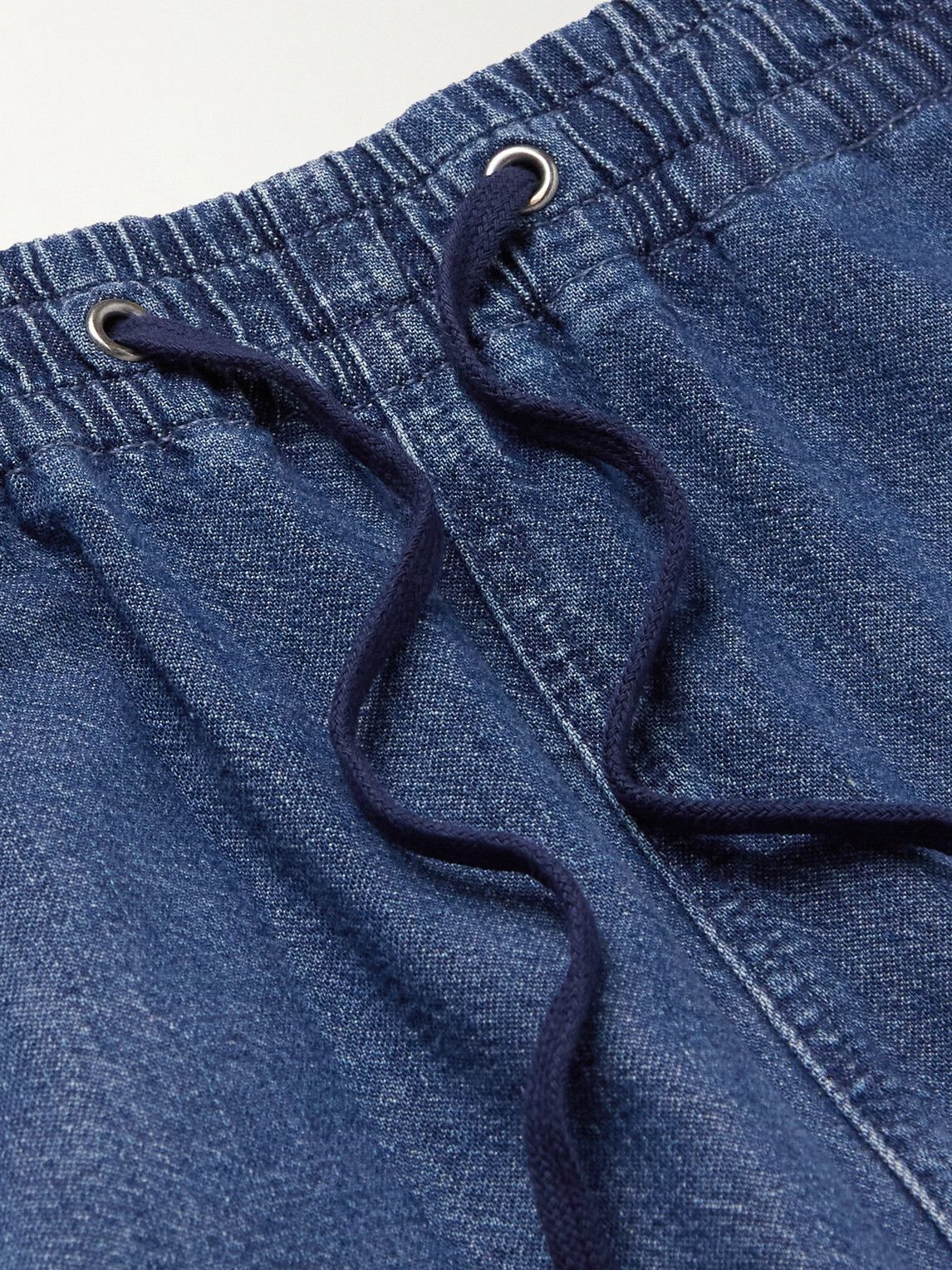 Polo Ralph Lauren - Straight-Leg Logo-Embroidered Denim Drawstring Shorts - Blue
